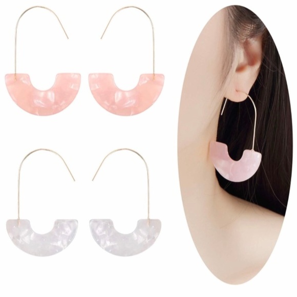 2/$20 BaubleBar Style Acrylic Hoops Earrings - Picture 2 of 4
